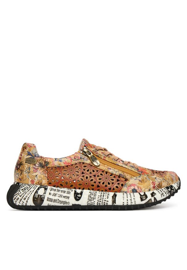 Laura Vita Sneakersy Burton 47 Brązowy. Kolor: brązowy. Materiał: skóra