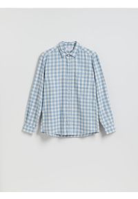 Reserved - Koszula regular z lnem - jasnoniebieski. Kolor: niebieski. Materiał: len #1