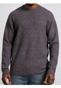 Sinsay - Prążkowany sweter - fioletowy. Kolor: fioletowy. Materiał: prążkowany #1