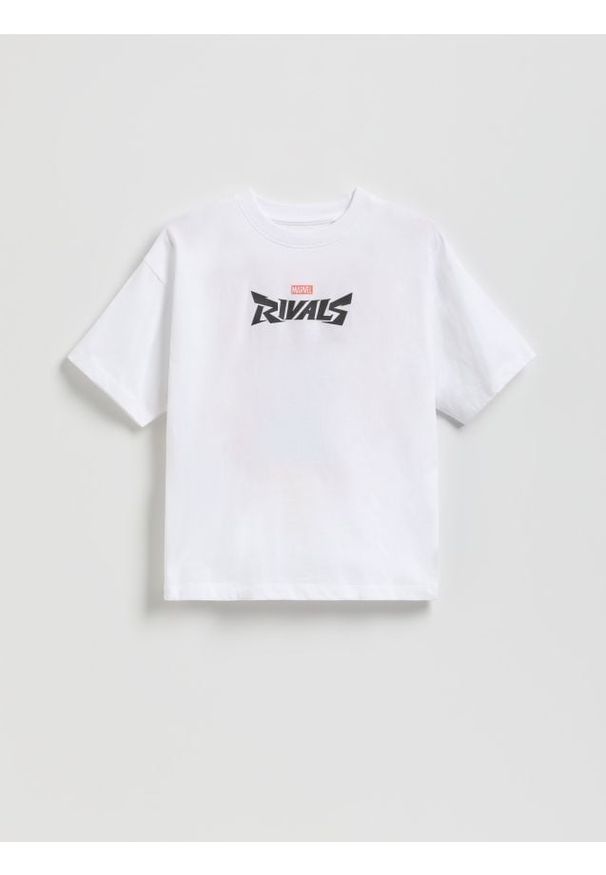 Reserved - T-shirt Marvel Rivals - biały. Kolor: biały. Materiał: dzianina, bawełna. Wzór: motyw z bajki