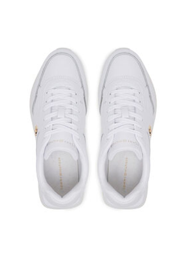 TOMMY HILFIGER - Tommy Hilfiger Sneakersy Runner FW0FW08696 Biały. Kolor: biały. Materiał: skóra