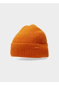 4f - Czapka zimowa męska. Kolor: pomarańczowy. Materiał: materiał. Sezon: zima #1