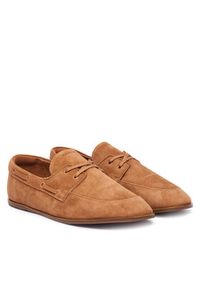 Calvin Klein Półbuty Ess Boatshoe Suede HW0HW03290 Brązowy. Kolor: brązowy. Materiał: zamsz, skóra #3