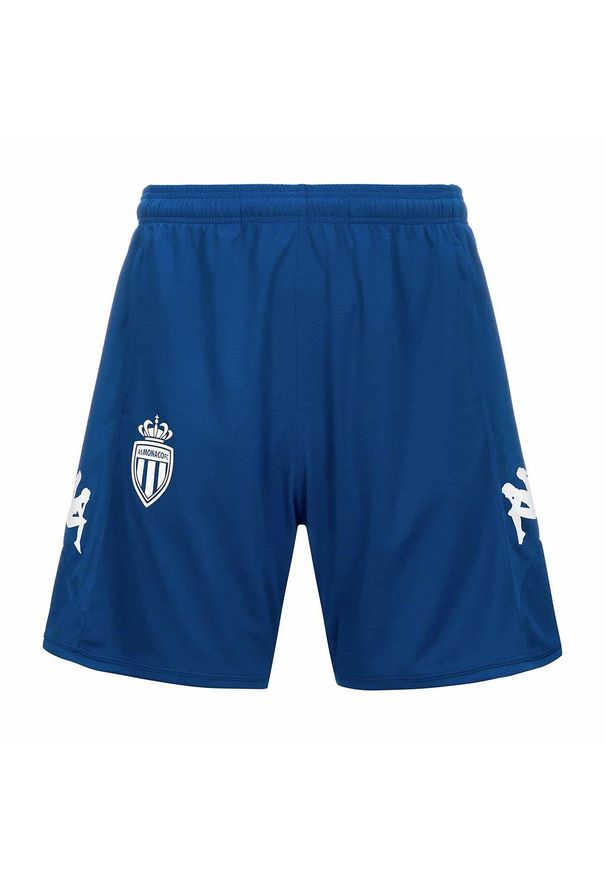 Kappa - Spodenki treningowe dla dzieci AS Monaco Ahorazip Pro 7 2023/24. Kolor: niebieski. Styl: sportowy