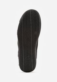 Renee - Czarne Sneakersy z Podwójnym Sznurowaniem i Geometrycznymi Wstawkami Adrearah. Okazja: na co dzień. Kolor: czarny. Wzór: geometria #9