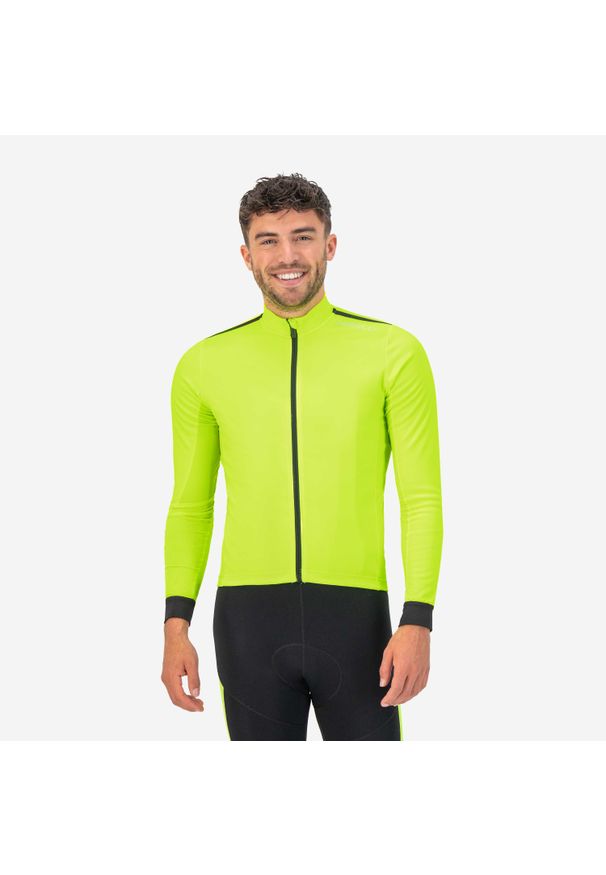 ROGELLI - Dżersej z długim rękawem Rogelli Core. Kolor: żółty, wielokolorowy, zielony. Materiał: jersey. Długość rękawa: długi rękaw. Długość: długie. Sezon: jesień. Sport: kolarstwo