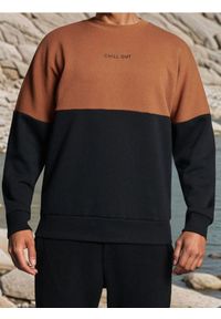 Sinsay - Bluza crewneck z bawełną - czarny. Kolor: czarny. Materiał: bawełna