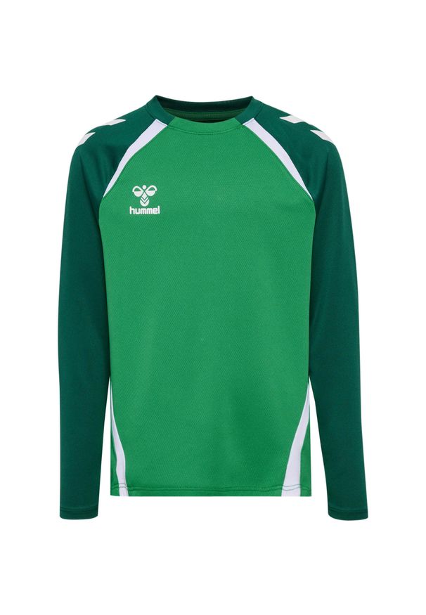 Dziecięcy dżersej z długim rękawem Hummel Lead 2.0. Kolor: zielony. Materiał: jersey. Długość rękawa: długi rękaw. Długość: długie