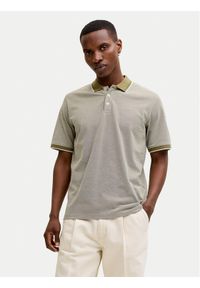 Jack & Jones Polo Blualves 12274681 Zielony Regular Fit. Typ kołnierza: polo. Kolor: zielony. Materiał: syntetyk, bawełna #1
