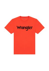 Wrangler - WRANGLER LOGO TEE MĘSKI T-SHIRT KOSZULKA Z NADRUKIEM LOGO W7X1D3R42. Wzór: nadruk #4