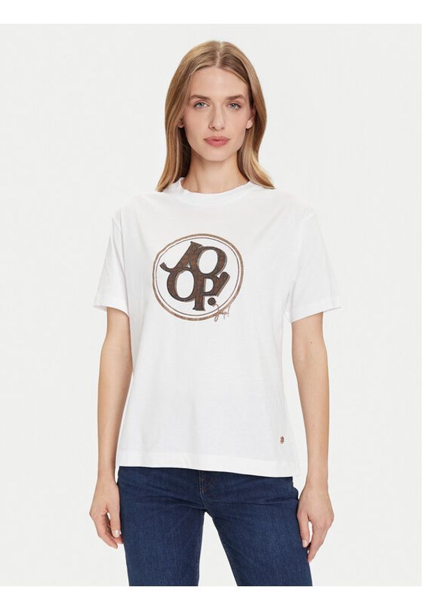 JOOP! T-Shirt 58 252JE58Tashi 30046236 Biały Regular Fit. Kolor: biały. Materiał: bawełna