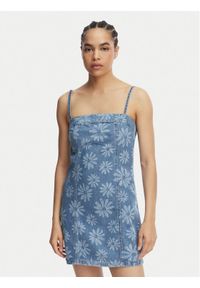 Roxy Sukienka jeansowa Dreamy Daze ERJDD03011 Niebieski Regular Fit. Kolor: niebieski. Materiał: bawełna #1