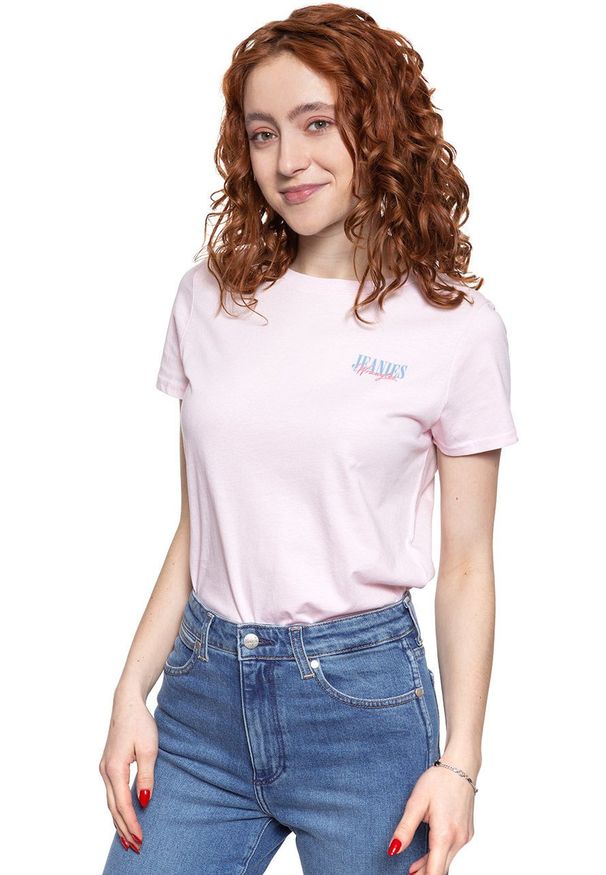 Wrangler - WRANGLER T SHIRT DAMSKI REGULAR TEE CRADLE PINK W7N4GHXBJ 112131976