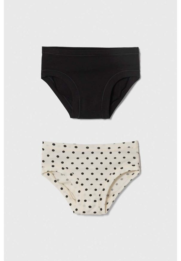 United Colors of Benetton figi dziecięce 2-pack kolor czarny. Kolor: czarny. Materiał: bawełna. Długość: długie
