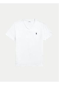 Polo Ralph Lauren T-Shirt 710671453008 Biały Custom Slim Fit. Typ kołnierza: polo. Kolor: biały. Materiał: bawełna #3