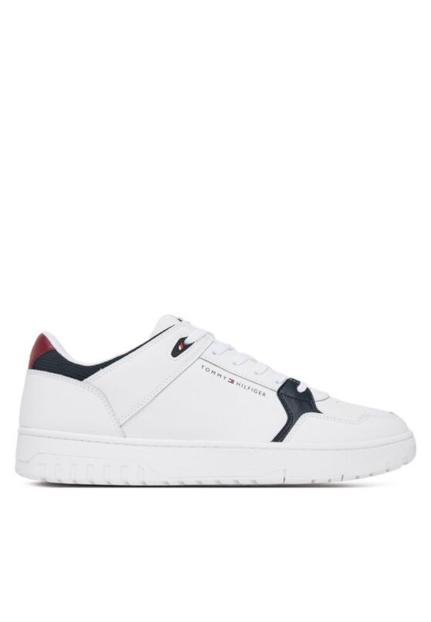 TOMMY HILFIGER - Tommy Hilfiger Sneakersy Th Basket Core Lite Lth Mix FM0FM05518 Biały. Kolor: biały. Materiał: skóra