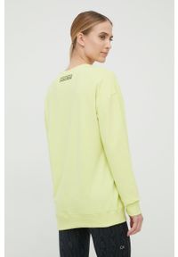 Calvin Klein Underwear bluza damska kolor żółty z aplikacją. Kolor: żółty. Materiał: poliester, dzianina. Długość rękawa: długi rękaw. Długość: długie. Wzór: aplikacja #3