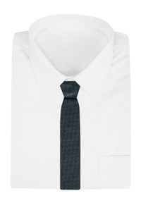 Męski Krawat - Chattier - Granatowy w Geometryczny Wzór. Kolor: niebieski. Materiał: tkanina. Wzór: geometria. Styl: elegancki, klasyczny, wizytowy #5