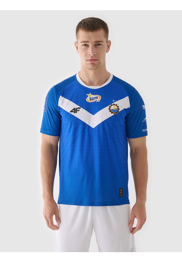 4f - 4F Koszulka klubowa domowa z sezonu 2024/25 męska 4F x Stal Mielec - multikolor S. Okazja: do domu. Kolor: wielokolorowy. Materiał: dzianina