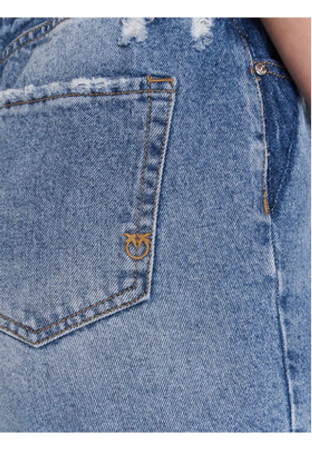 Pinko Jeansy Flexi Maddie 100232 A0FX Niebieski Mom Fit. Kolor: niebieski