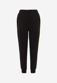 Renee - Czarne Sportowe Spodnie Typu Jogger High Waist ze Ściągaczem w Talii Isirona. Okazja: na co dzień. Stan: podwyższony. Kolor: czarny. Długość: krótkie. Styl: sportowy #2