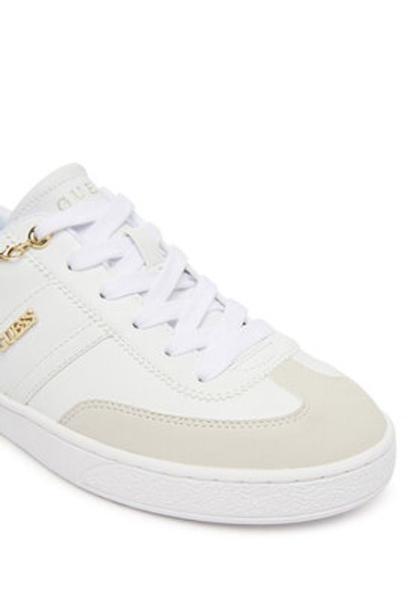 Guess Sneakersy FLTNAO LEA12 Biały. Kolor: biały. Materiał: skóra