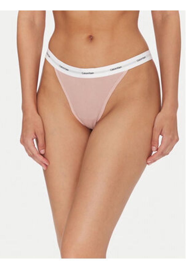 Calvin Klein Underwear Komplet stringów LV00QD5308 Różowy. Kolor: różowy. Materiał: bawełna