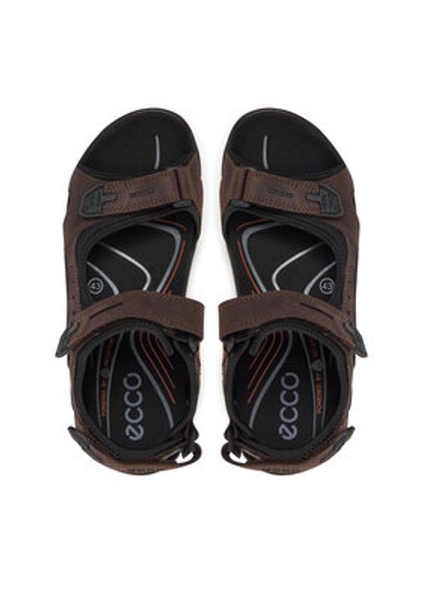 ecco - ECCO Sandały 06956458290 Brązowy. Kolor: brązowy. Materiał: nubuk, skóra