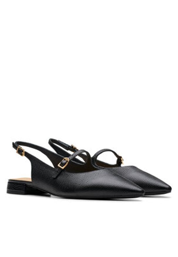 Clarks Sandały Sensa15 Shine 26181314 Czarny. Kolor: czarny. Materiał: skóra