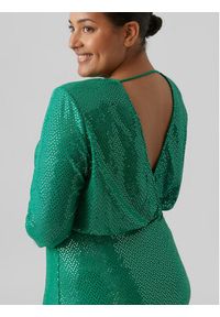 Vero Moda Curve Sukienka koktajlowa Kalla 1027822 Zielony Regular Fit. Kolor: zielony. Materiał: syntetyk. Styl: wizytowy #4