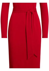 Lauren Ralph Lauren - LAUREN RALPH LAUREN Sukienka dzianinowa 200980036002 Czerwony Slim Fit. Kolor: czerwony. Materiał: bawełna #3