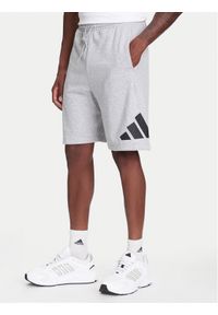 Adidas - adidas Szorty sportowe Essentials Big Logo JE8957 Szary Regular Fit. Kolor: szary. Materiał: bawełna. Styl: sportowy