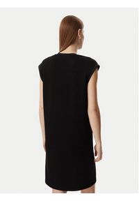 Karl Lagerfeld - KARL LAGERFELD Sukienka codzienna B2W13033 Czarny Regular Fit. Okazja: na co dzień. Typ kołnierza: dekolt w karo. Kolor: czarny. Materiał: syntetyk. Typ sukienki: proste. Styl: casual #4