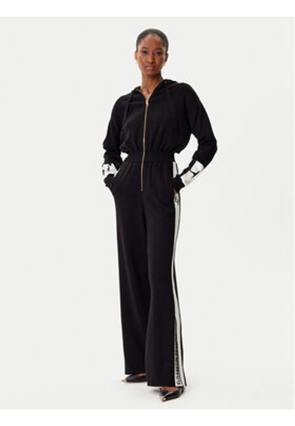 Elisabetta Franchi Kombinezon KT-61S-56E2-V620 Czarny Regular Fit. Kolor: czarny. Materiał: wiskoza