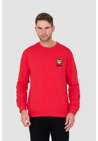 MOSCHINO Czerwona męska bluza, Rozmiar L. Kolor: czerwony