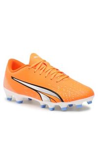 Puma Buty do piłki nożnej Ultra Play Fg/Ag Ultra 107224 01 Pomarańczowy. Kolor: pomarańczowy. Materiał: skóra