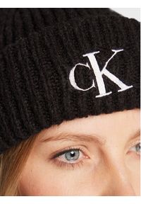 Calvin Klein Jeans Czapka Monogram Embroidery K60K610120 Czarny. Kolor: czarny. Materiał: akryl, materiał