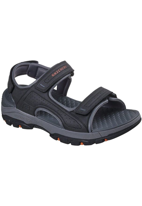 skechers - Sandały męskie Skechers Tresmen Garo. Kolor: czarny. Materiał: materiał