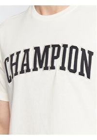 Champion T-Shirt Bookstore Logo 217882 Écru Regular Fit. Materiał: bawełna