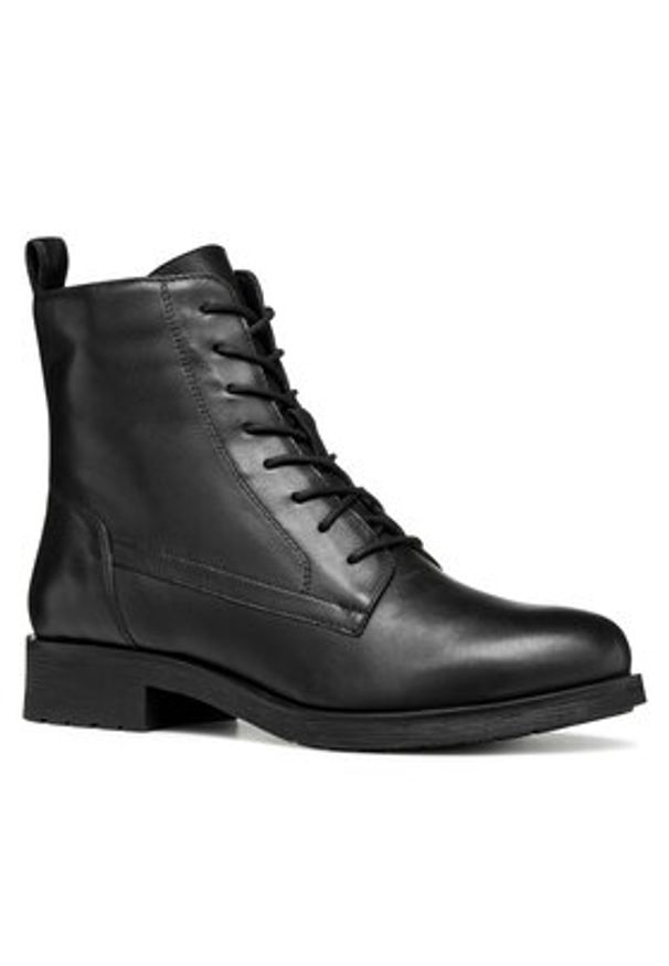 Geox Botki D Rawelle D566RA 000TU C9999 Czarny. Kolor: czarny. Materiał: skóra