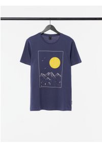 outhorn - T-shirt z nadrukiem męski. Materiał: materiał, bawełna, jersey. Wzór: nadruk #3