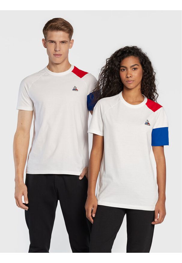 Le Coq Sportif T-Shirt Unisex Bat 2210554 Biały Regular Fit. Kolor: biały. Materiał: bawełna