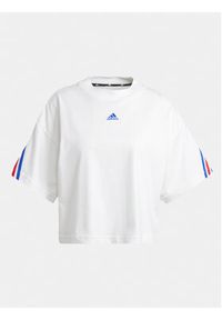 Adidas - adidas T-Shirt Future Icons 3-Stripes IS3236 Biały Loose Fit. Kolor: biały. Materiał: bawełna #6