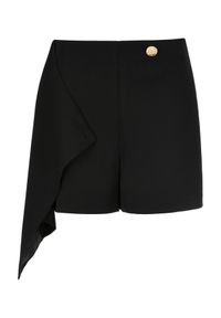 Ochnik - Czarne spódnico spodenki damskie. Stan: podwyższony. Kolor: czarny. Materiał: poliester #3