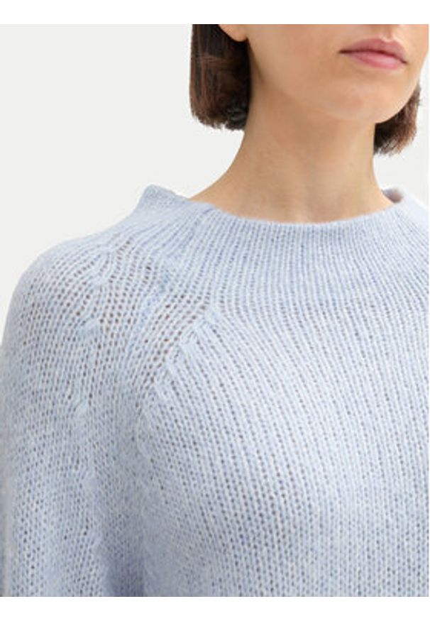 Tom Tailor Sweter 1044083 Błękitny Loose Fit. Kolor: niebieski. Materiał: syntetyk