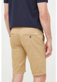 Pepe Jeans szorty męskie kolor beżowy. Kolor: beżowy. Materiał: tkanina. Wzór: gładki #4