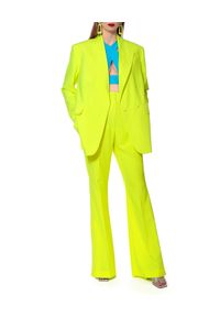 AGGI - Neonowo żółte spodnie Camilla. Kolor: żółty. Materiał: tkanina, jedwab, wiskoza. Styl: wizytowy #9