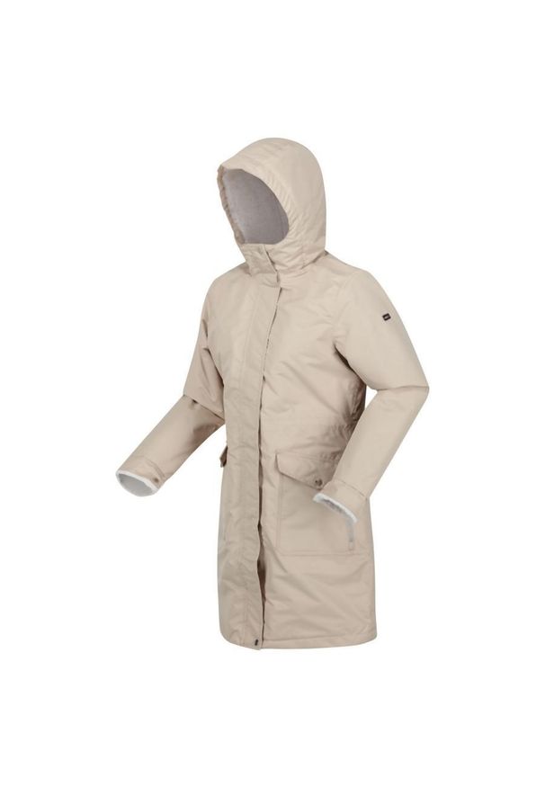 Romine Regatta damska trekkingowa kurtka parka z membraną. Kolor: beżowy. Materiał: poliester. Sport: turystyka piesza