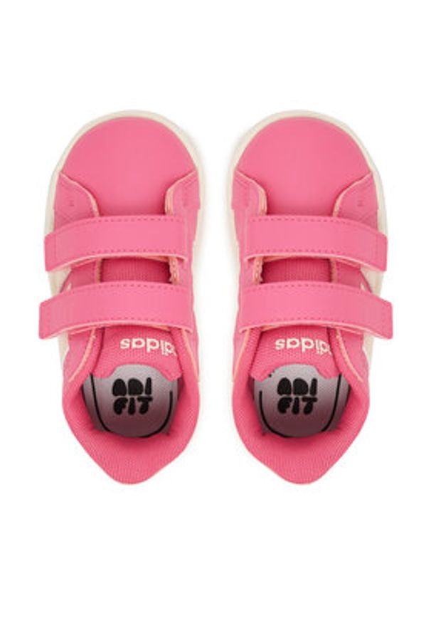 Adidas - adidas Sneakersy Grand Court 3.0 JP9377 Różowy. Kolor: różowy. Materiał: skóra