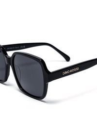 Gino Rossi Okulary przeciwsłoneczne GR6621S Czarny. Kolor: czarny